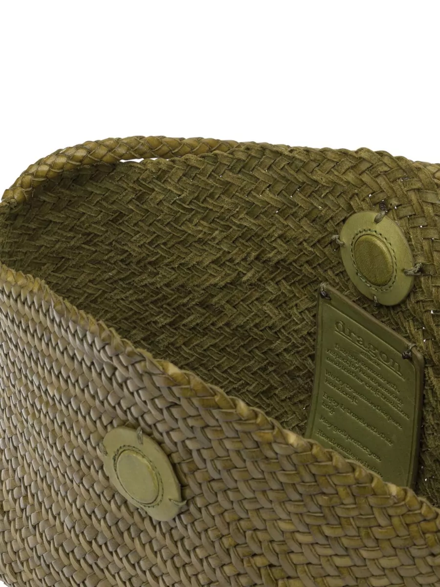 Dragon Diffusion Shoulder Bag Braided Handles Rectangular Shape