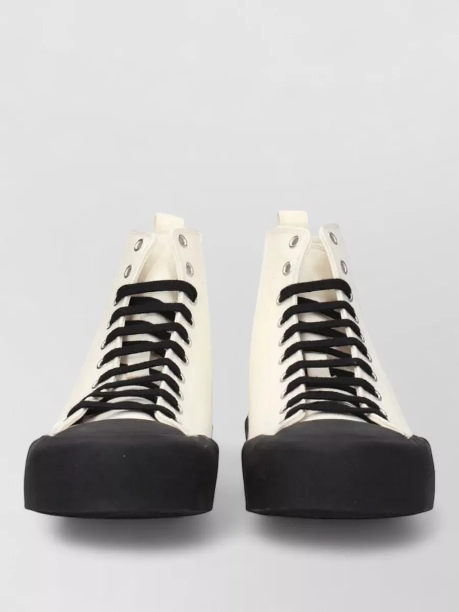 Jil Sander canvas high-top sneakers