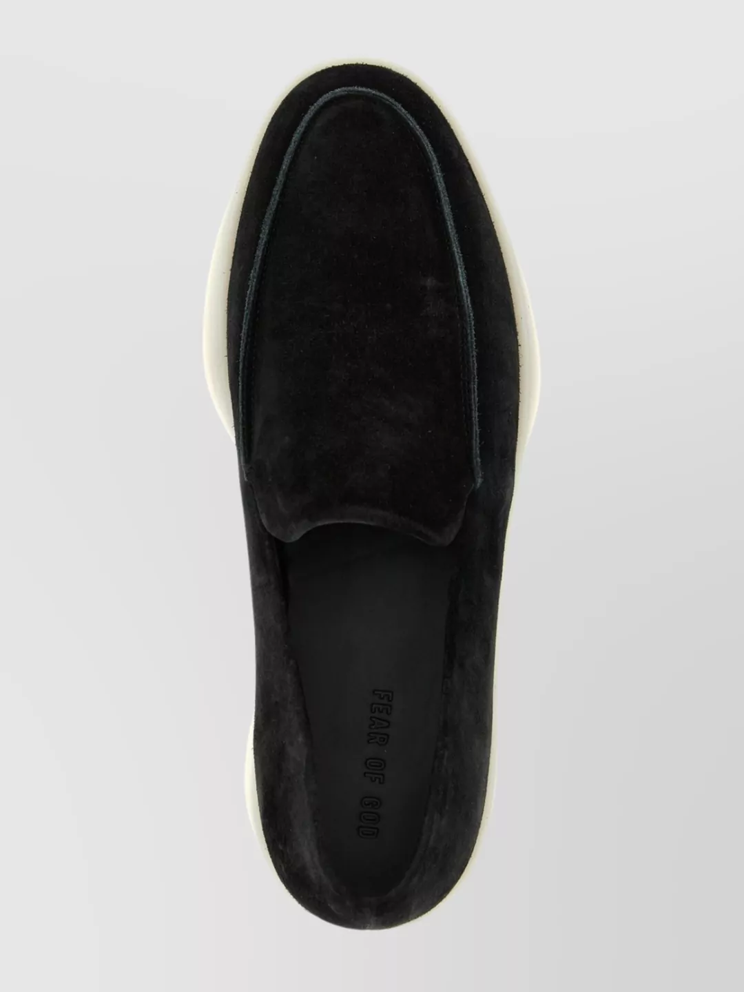 Fear Of God Suede Round Toe Loafers With Rubber Sole