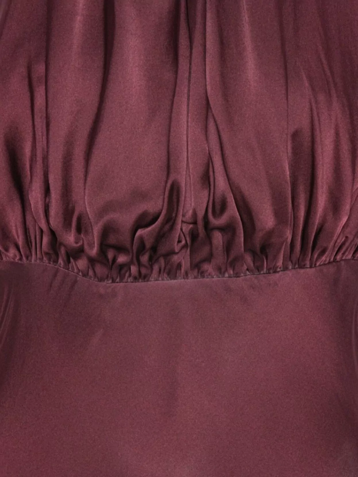 Rotate Silk Sleeveless Gathered Halterneck Maxi Gown