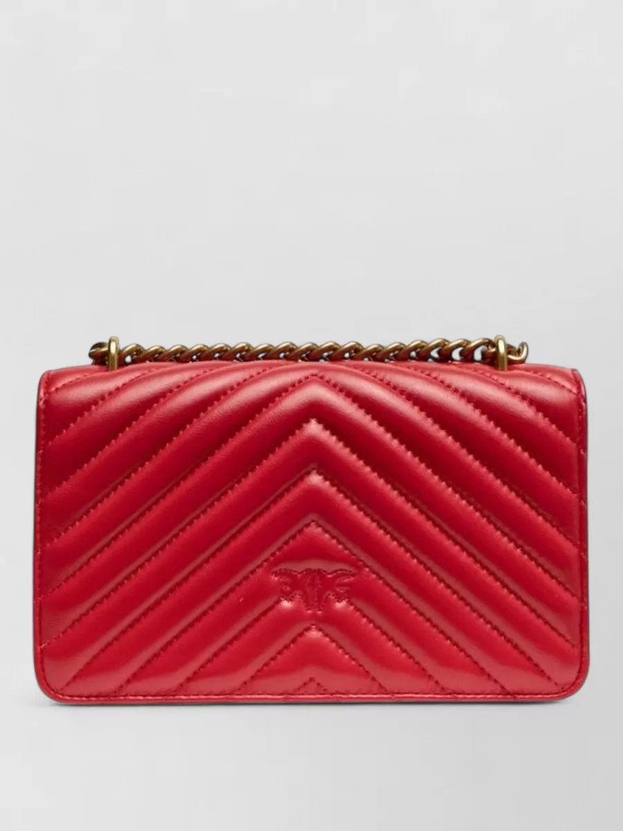 Pinko Love Bag One Mini Leather Quilted Clutch Bag