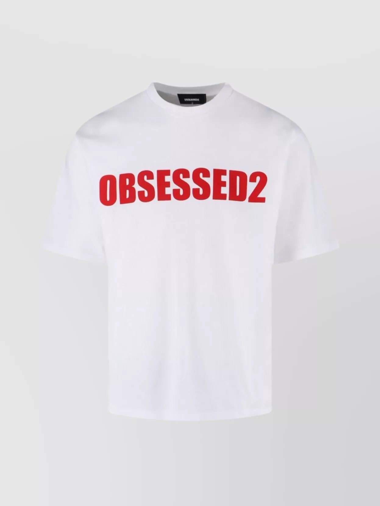 Dsquared2 Crew Neck T-shirt Bold Front Text In White