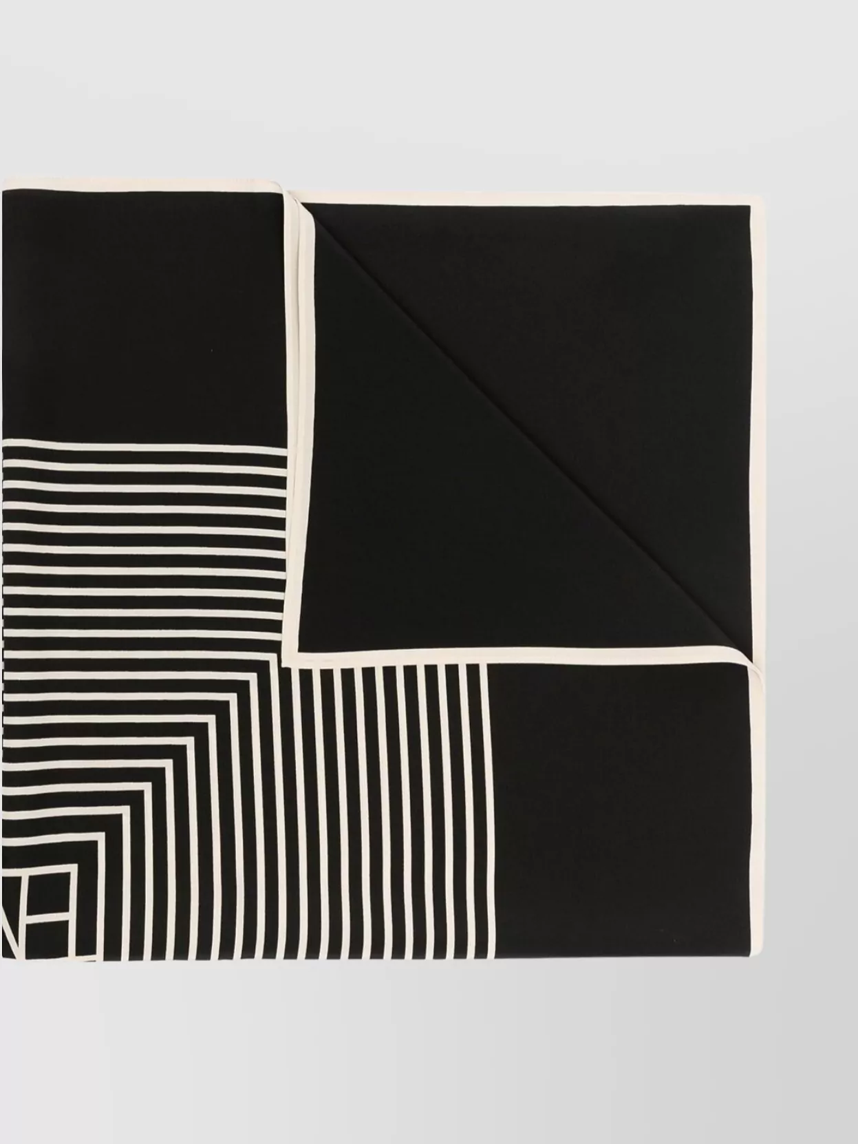 Totême Silk Scarf With Geometric Pattern And Stripe Print