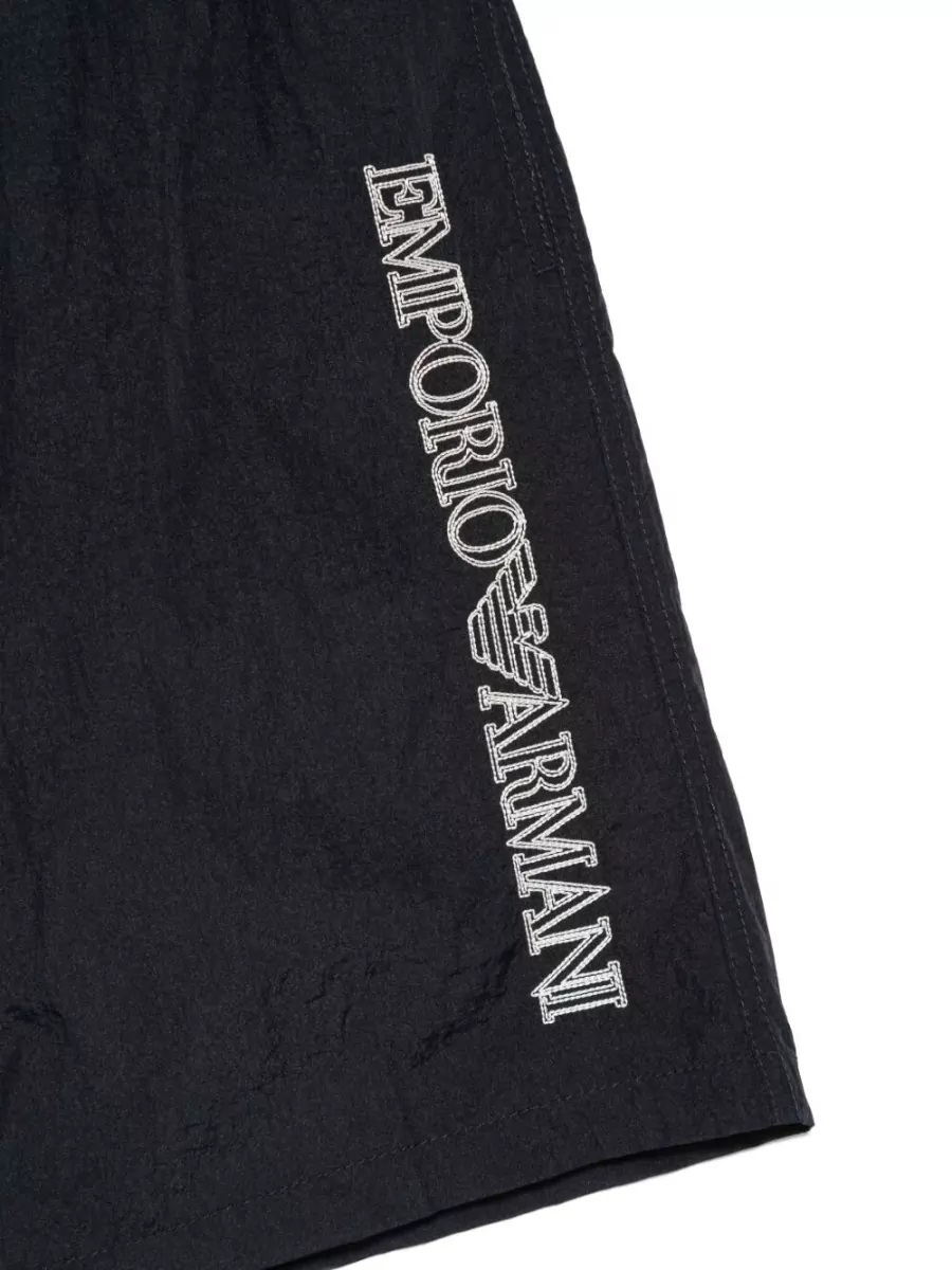 Emporio Armani Logo-Print Swim Shorts