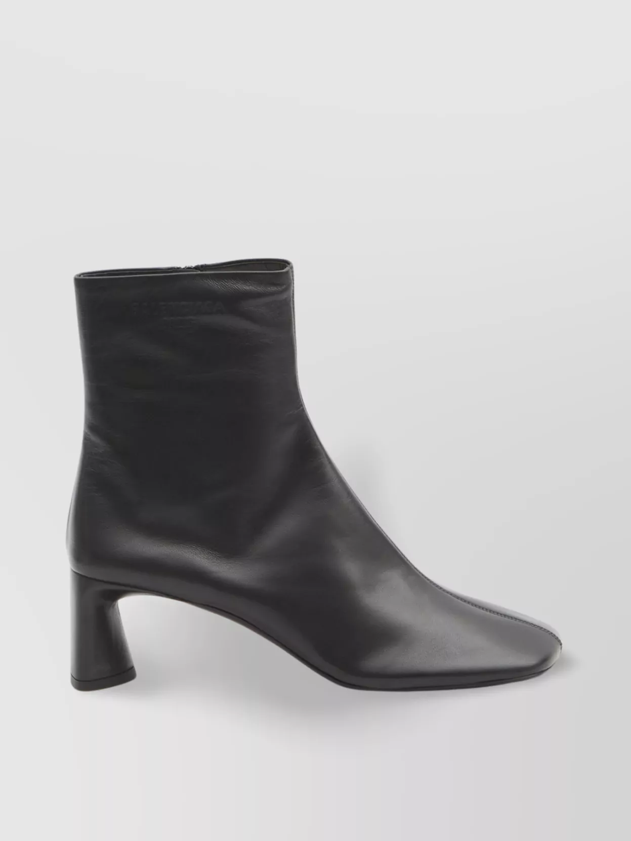 Balenciaga 60Mm Heel Square Toe Leather Boots