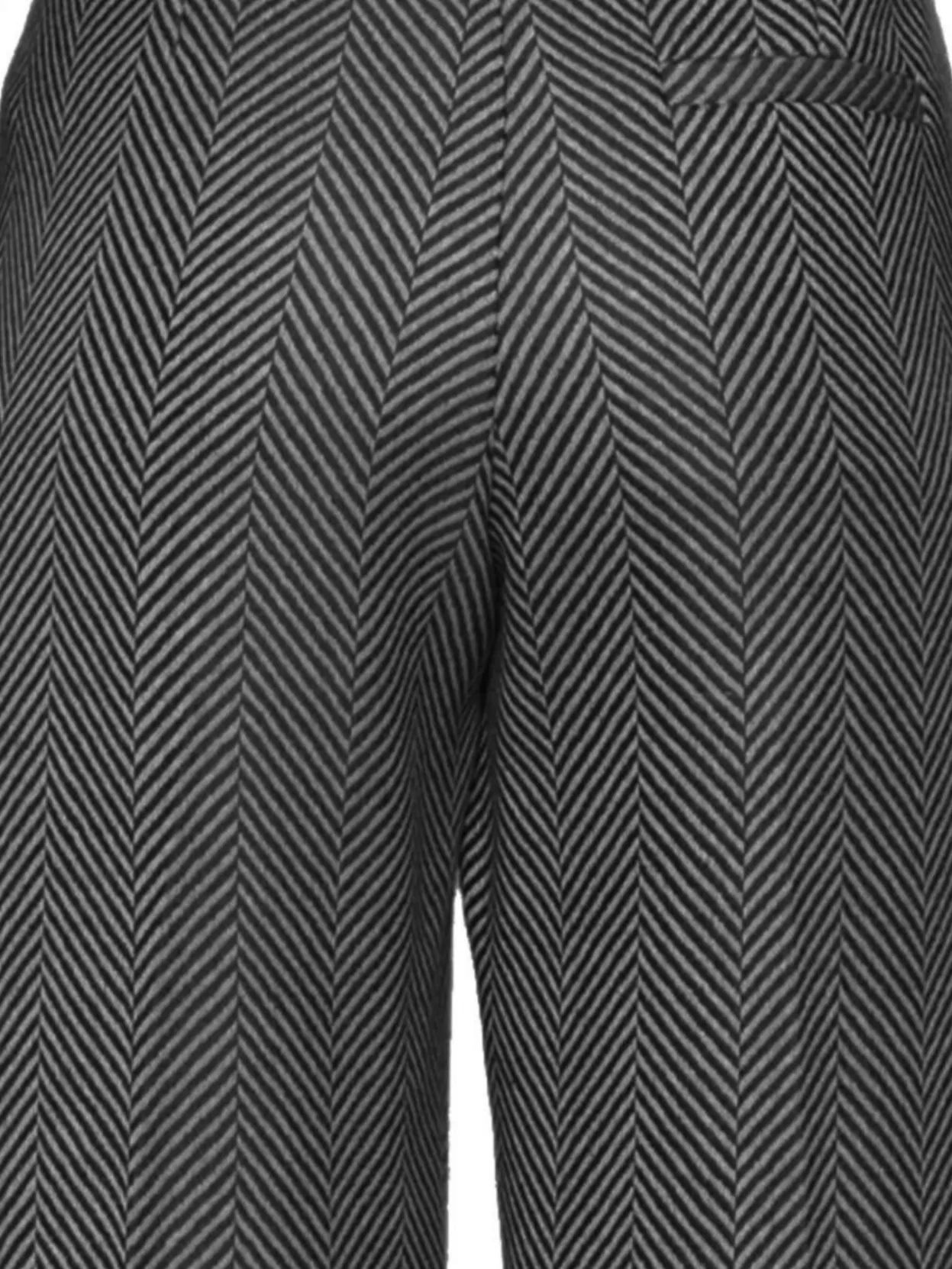 Forte Forte Herringbone Pattern Trousers Pleats