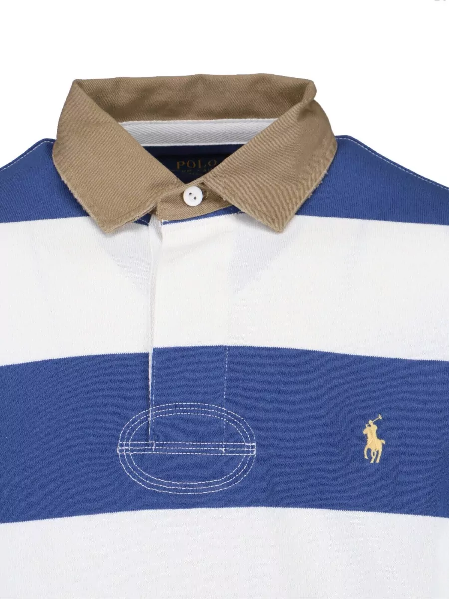 Polo Ralph Lauren Striped Long Sleeve Polo Collar Shirt