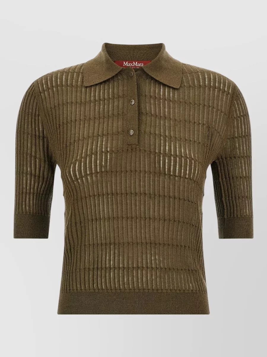 S Max Mara silk polo shirt