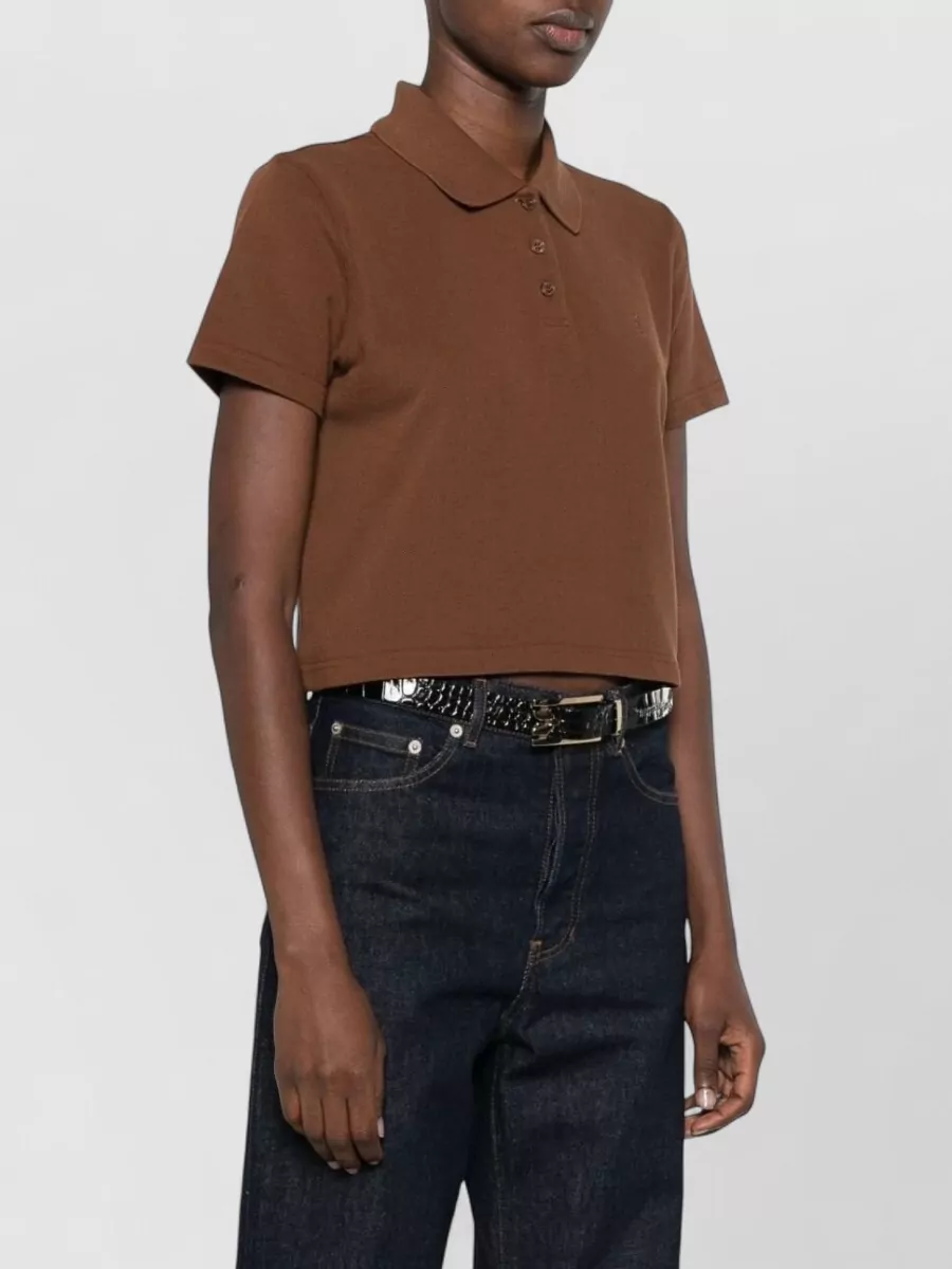 Saint Laurent Cotton Short-Sleeve Polo Shirt