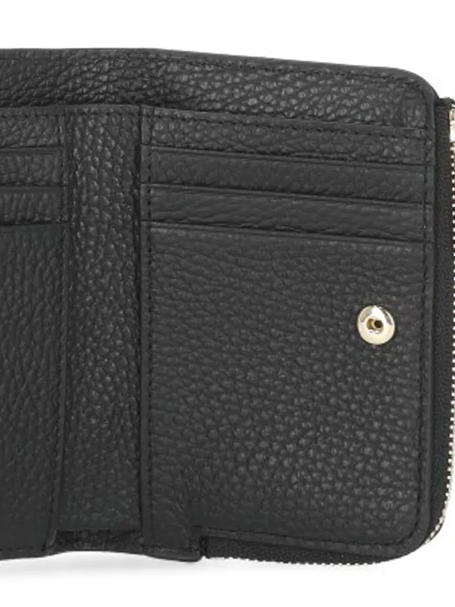 Coccinelle Textured Leather Compact Folding Cardholder