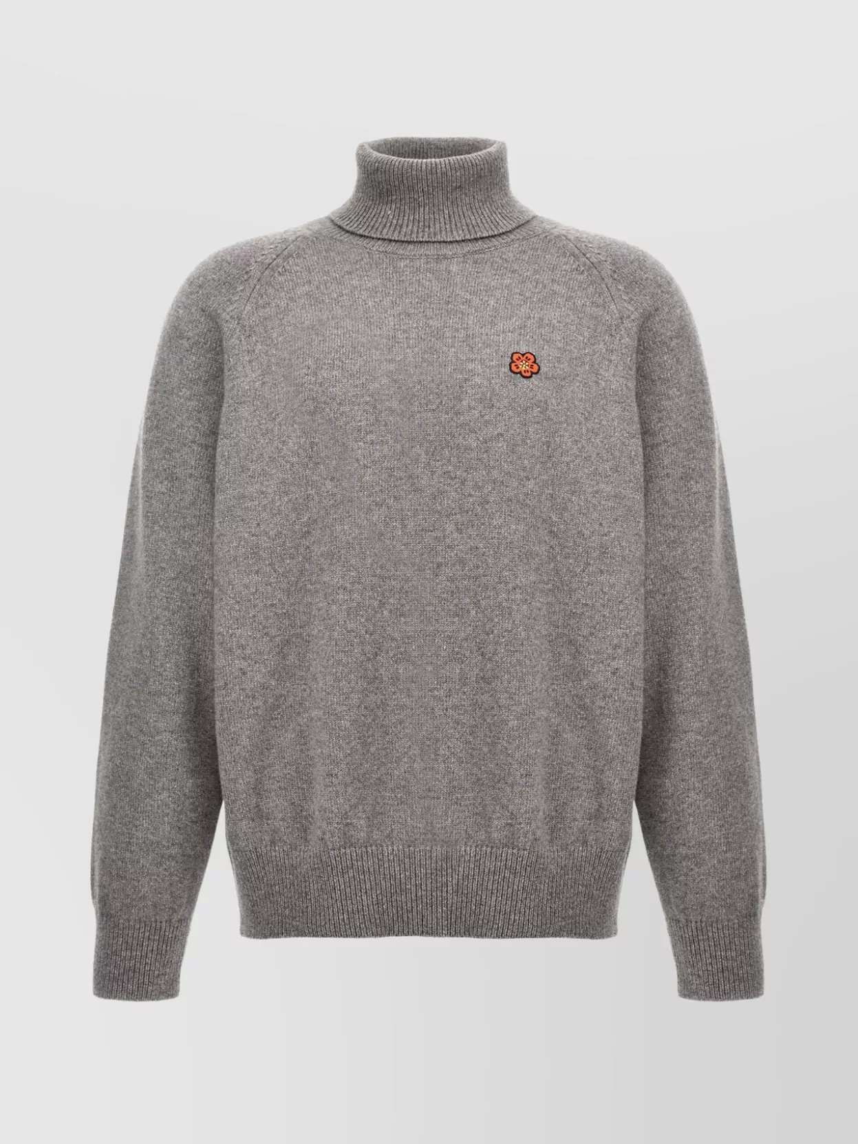 Kenzo 'floral Boke' Turtleneck Sweater In Gray