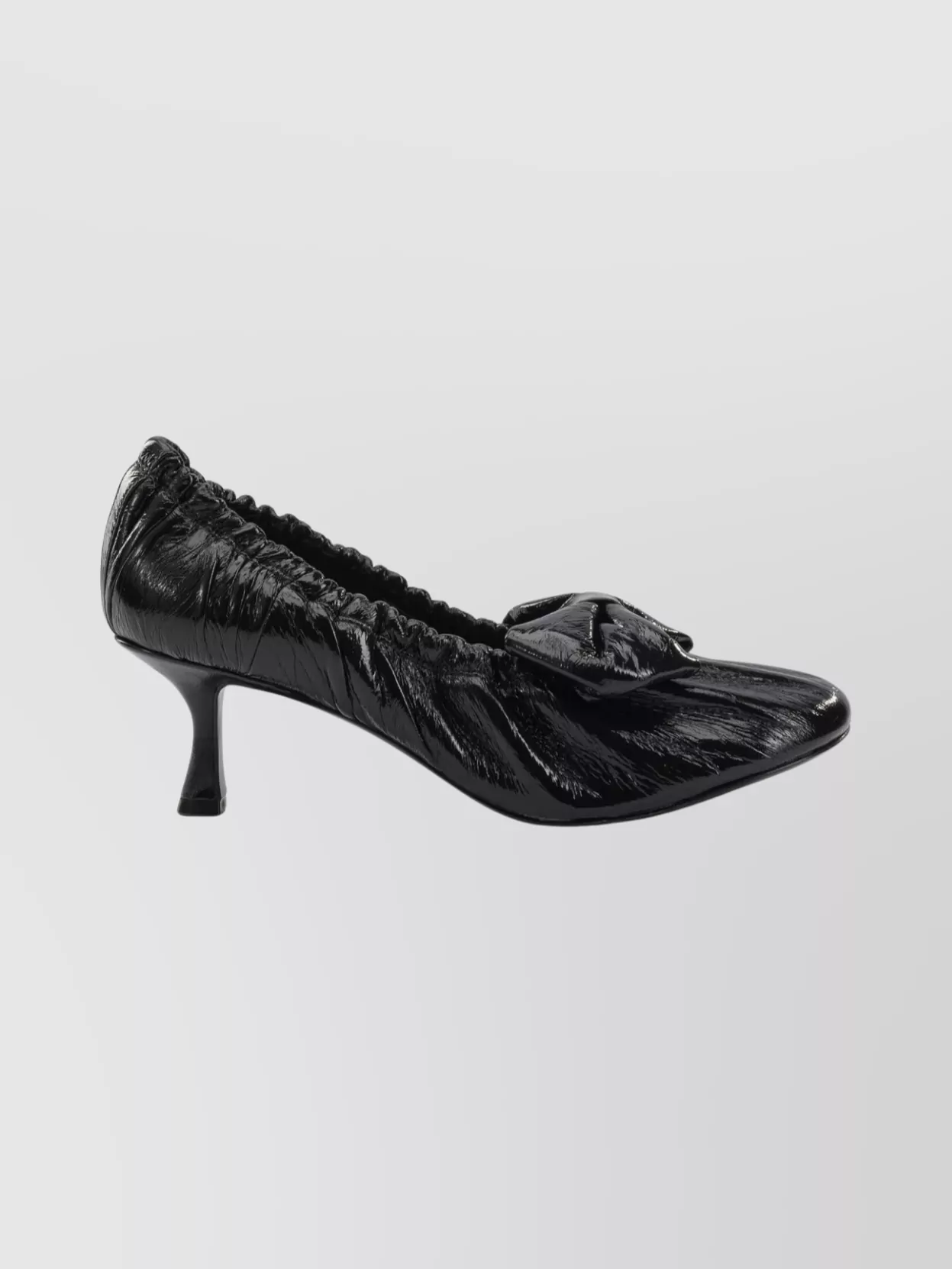 Acne Studios Stylish Kitten Heel Pumps With Bow Detail In Black