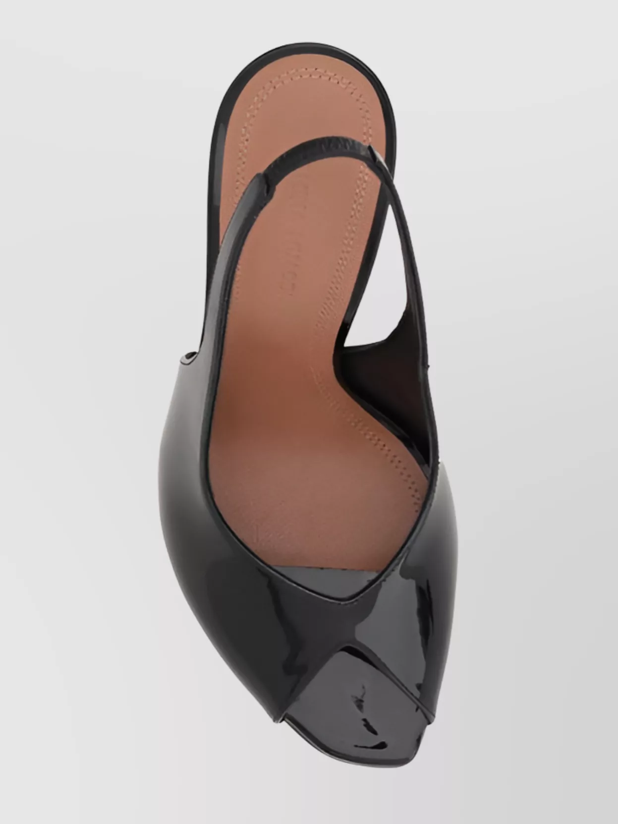 Amina Muaddi Kristina 105 Patent Leather Peep-toe Pumps