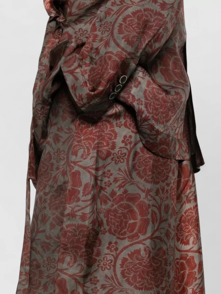 Uma Wang Pansy Floral High Rise Wide Leg Trousers