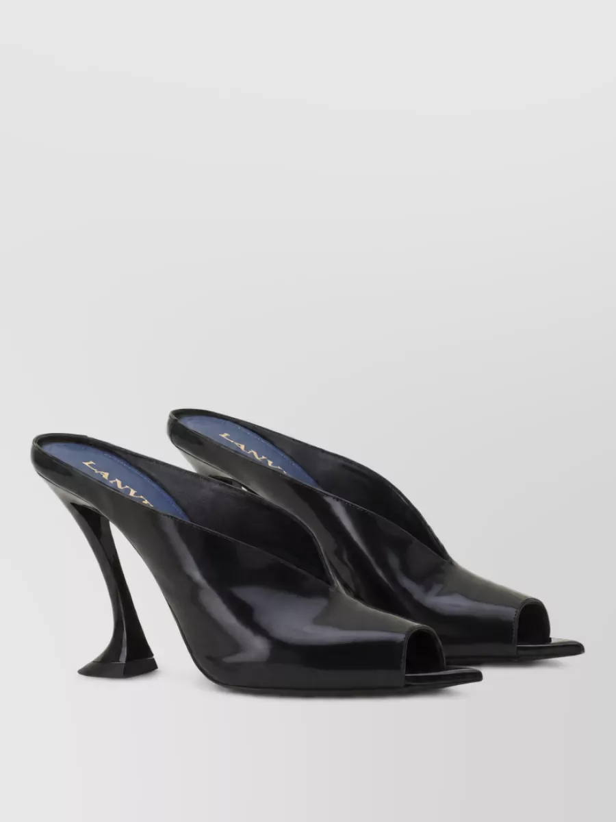 Lanvin leather high heel mules