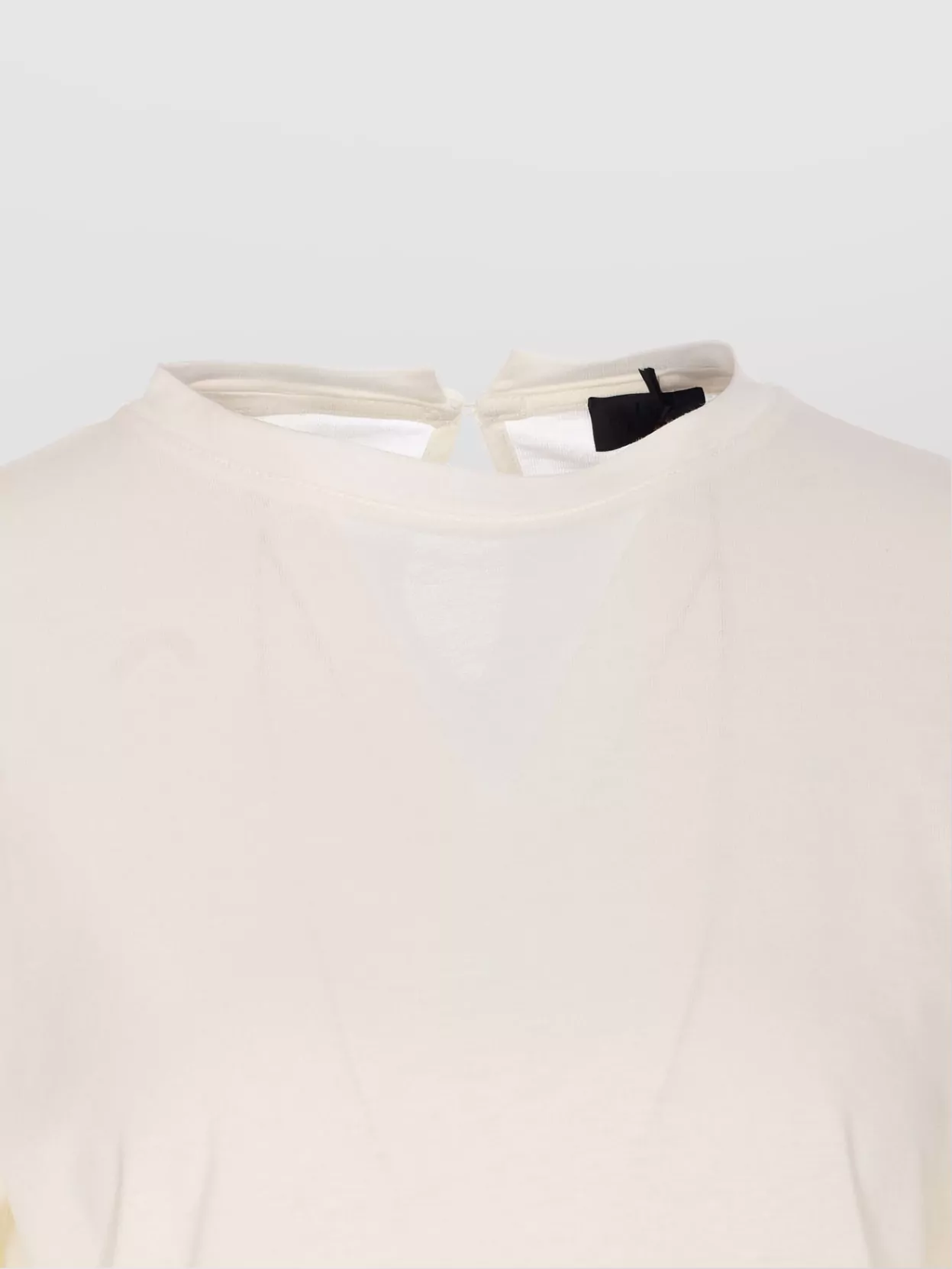 Liu •jo Crewneck Ruffled Sleeves Keyhole Back Top