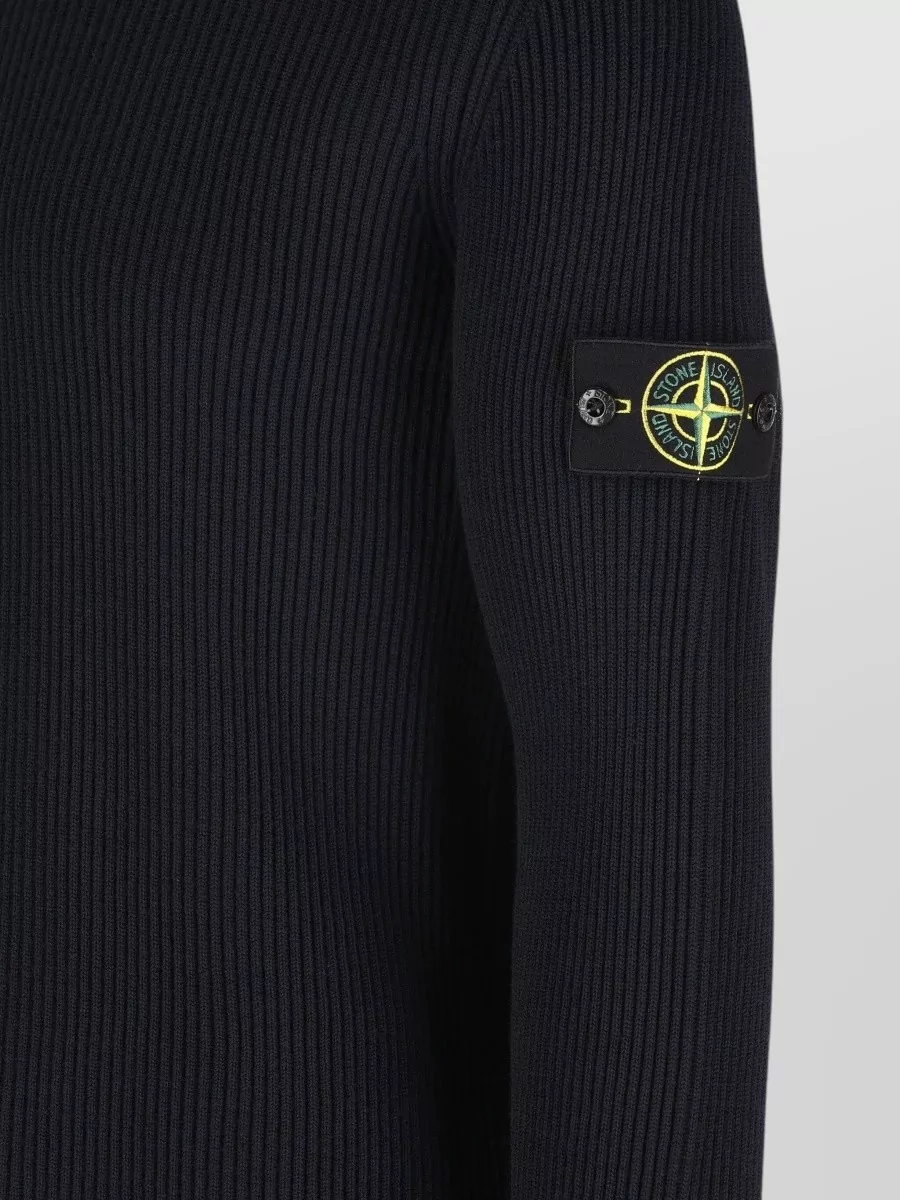 Stone Island Virgin Wool Ribbed Regular-Fit Crewneck Sweater
