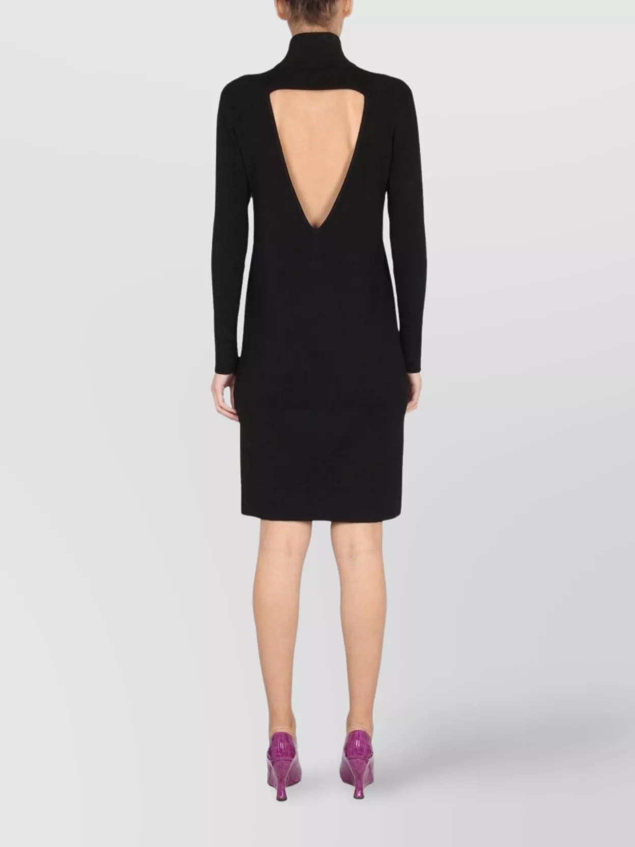 Bottega Veneta High Neck Long Sleeve Knit Dress