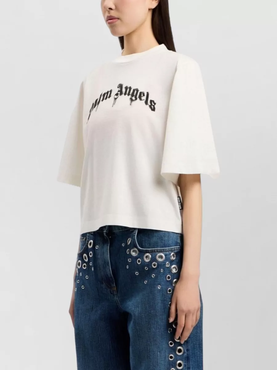 Palm Angels Cotton Ribbed Boxy T-Shirt