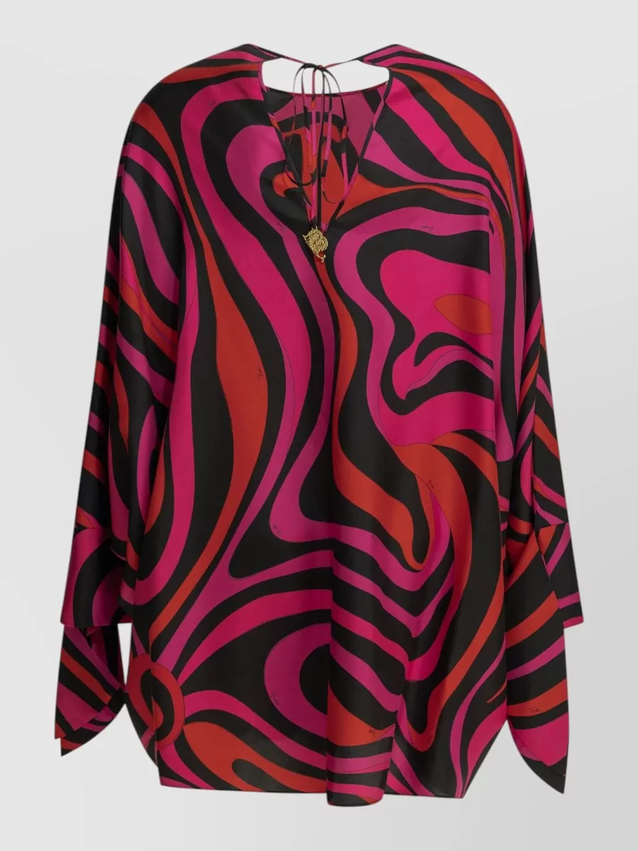 Pucci silk short kaftan dress