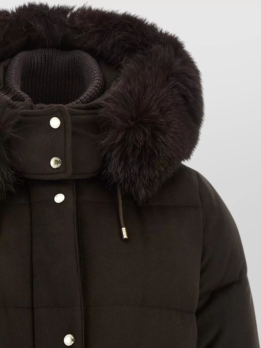 Moorer Wool Cashmere Quilted Down Coat