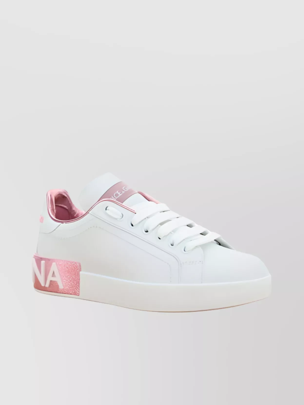 Shop Dolce & Gabbana Portofino Low-top Lace-up Sneakers In White