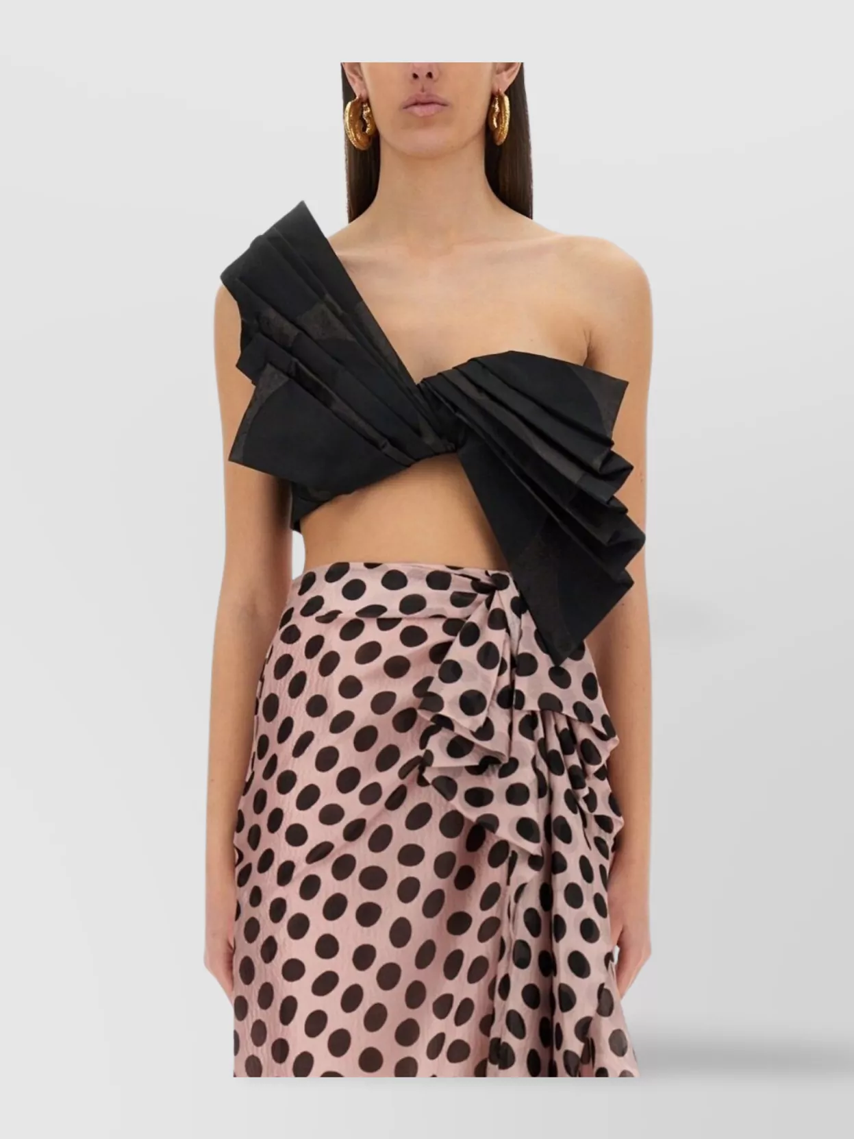 Nina Ricci Twisted Polka Dots Top