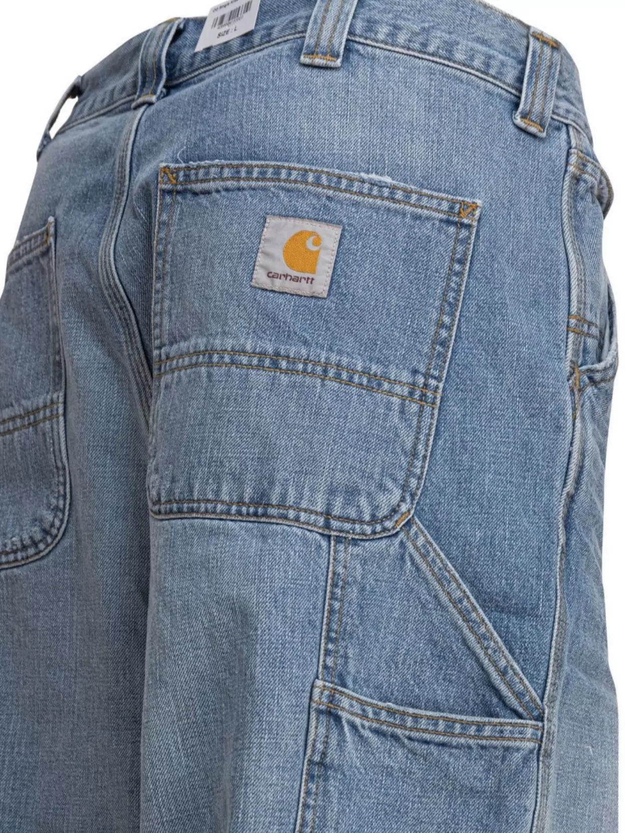 Carhartt Wip Denim Trousers With Pockets And Belt Loops