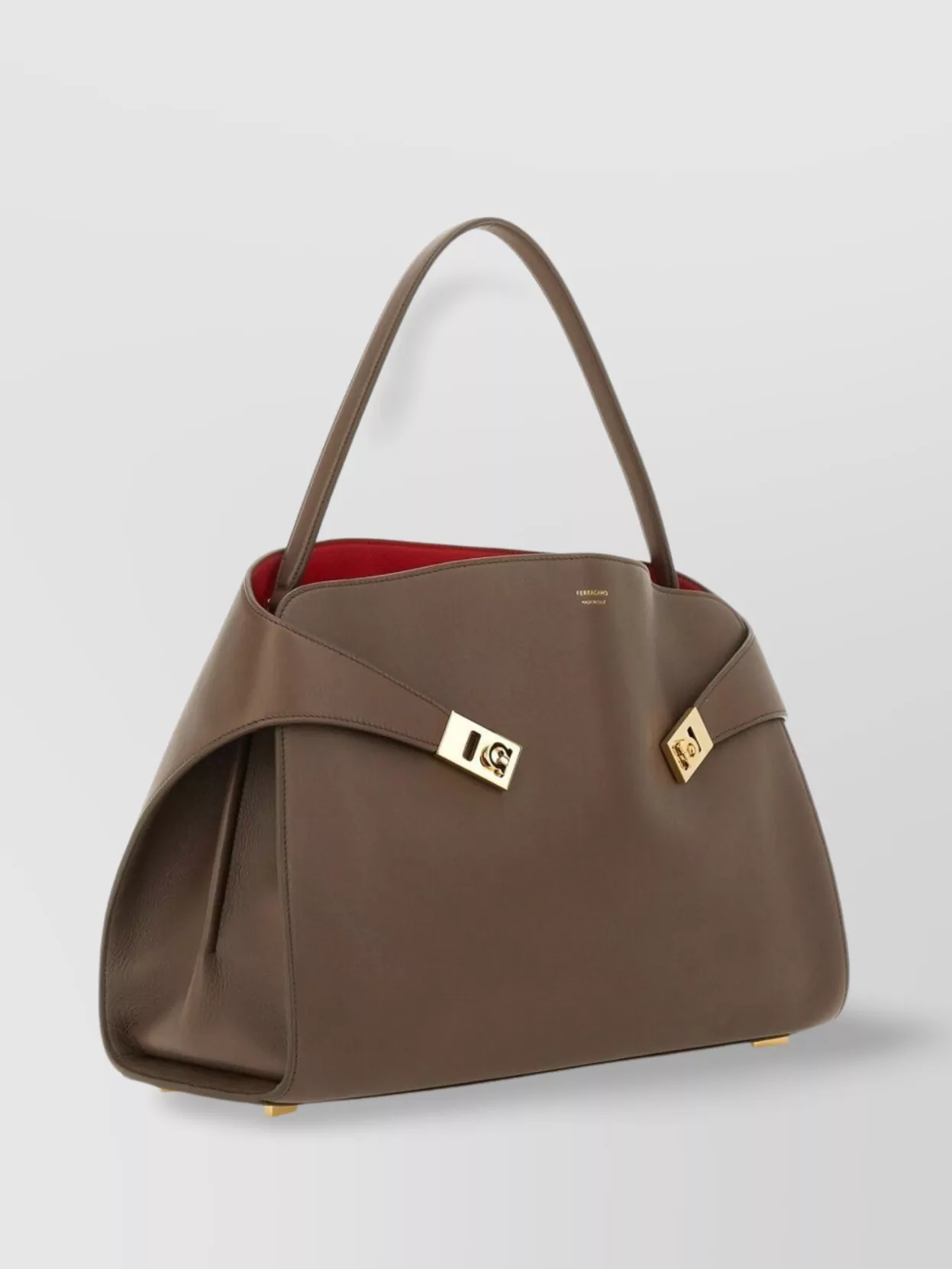 Ferragamo Leather "Hug" Shoulder Bag