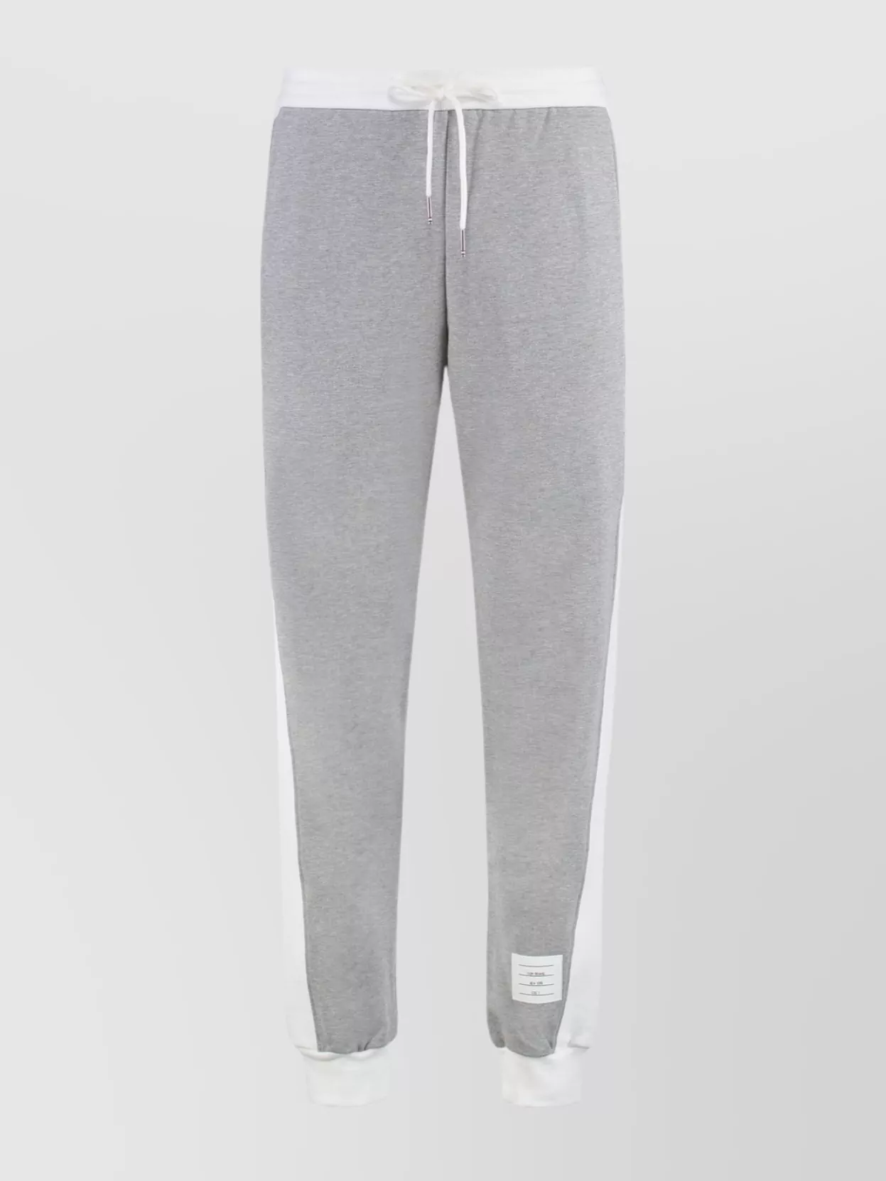 Thom Browne Cotton Track-pants Featuring Tricolor Detail In Gray