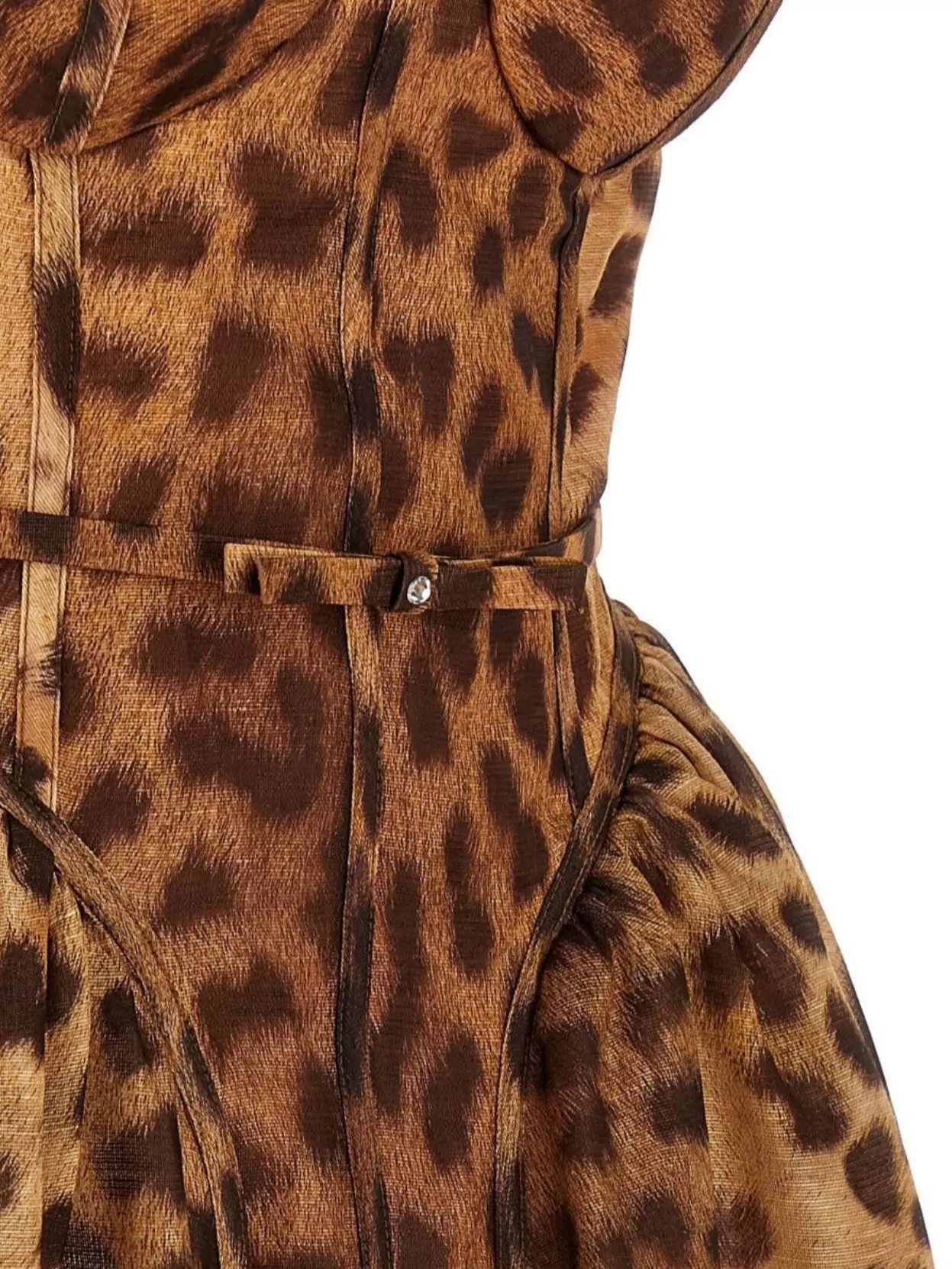 Zimmermann 'midi Dress With Animal Print And Rhinestone Embellishments'