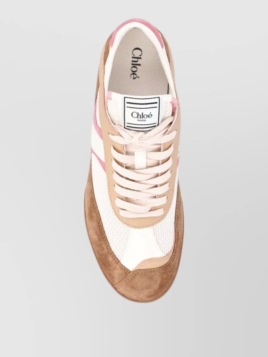 Chloé Kick Sneakers Suede Mesh Rubber Sole