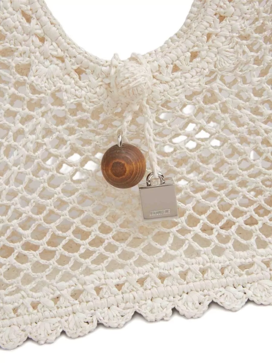 Jacquemus Le Petit Carre Spiaggia Crochet Tote Bag
