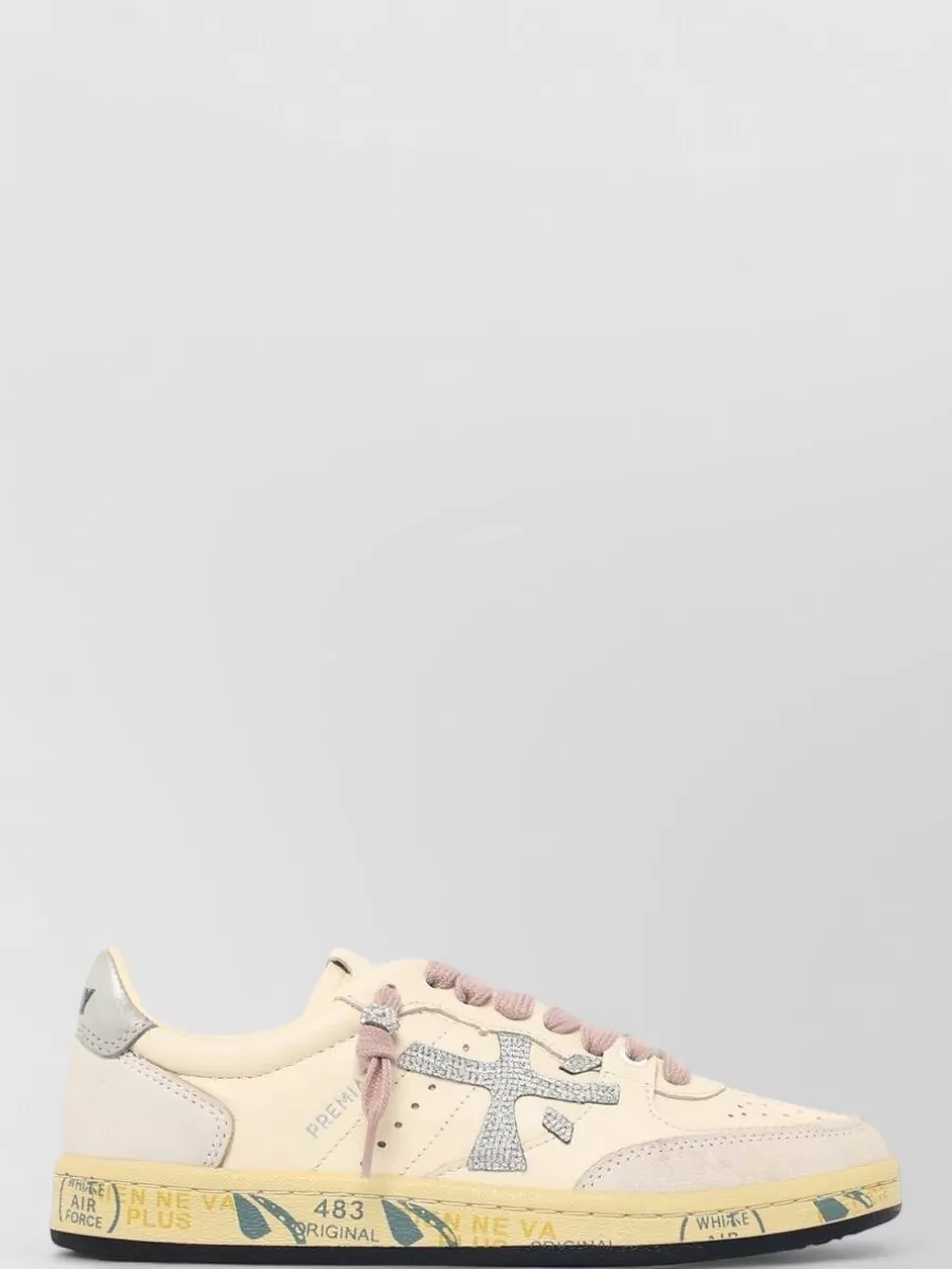 Premiata calfskin leather lace-up sneakers