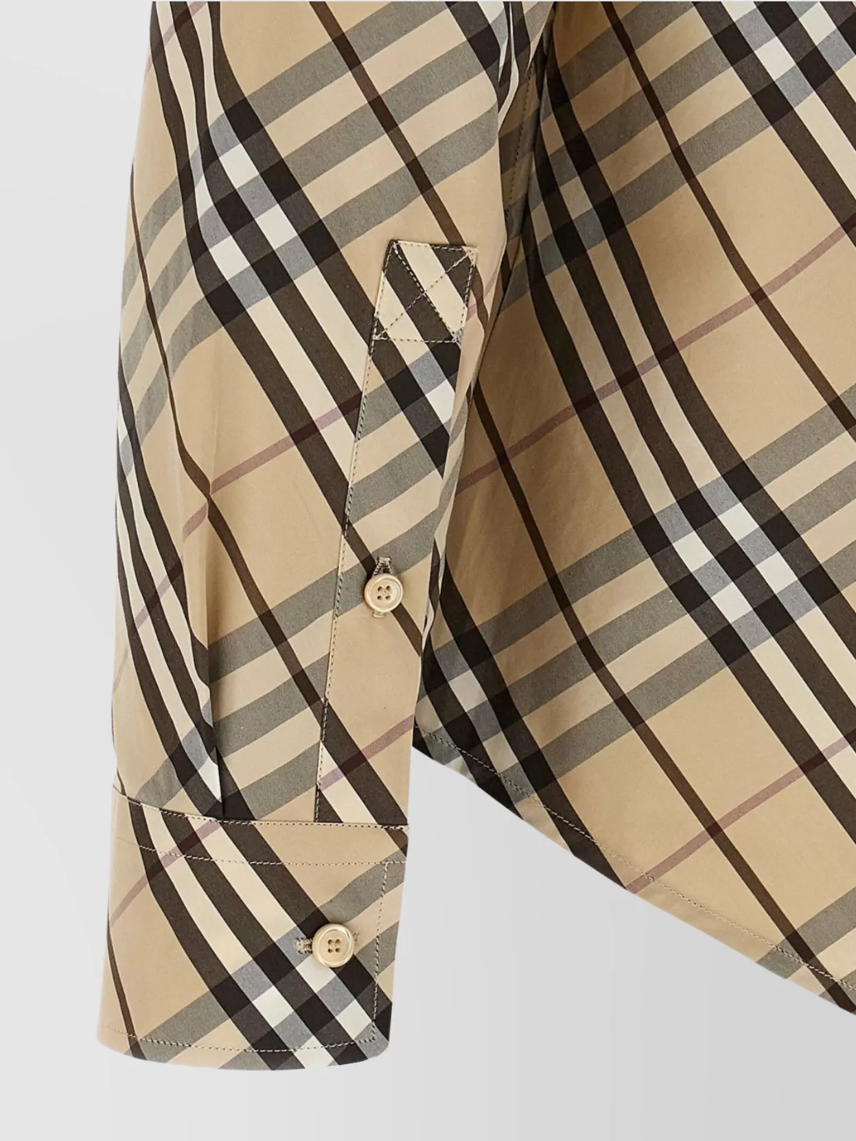 Burberry Check Shirt With Button-down Collar And Chest Pocket