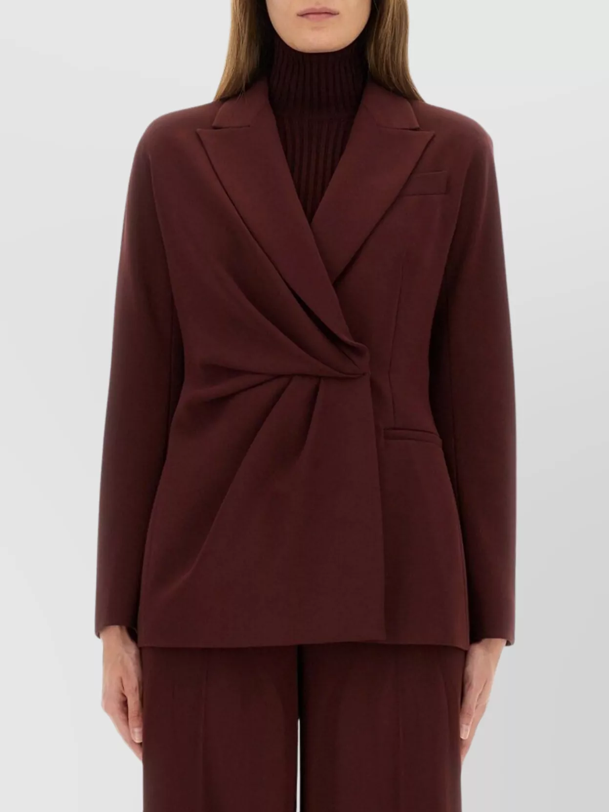 Max Mara Tailored Jacket Notched Lapels In Red