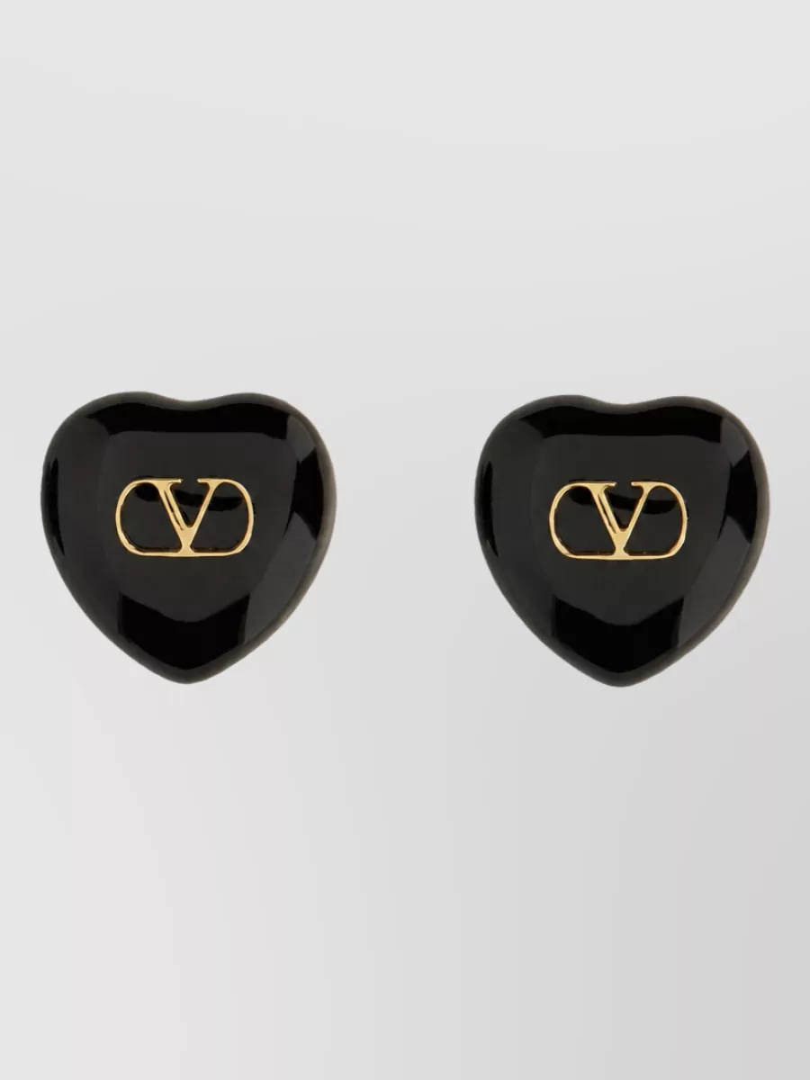 Valentino Garavani Brass Coeur Royal Earrings