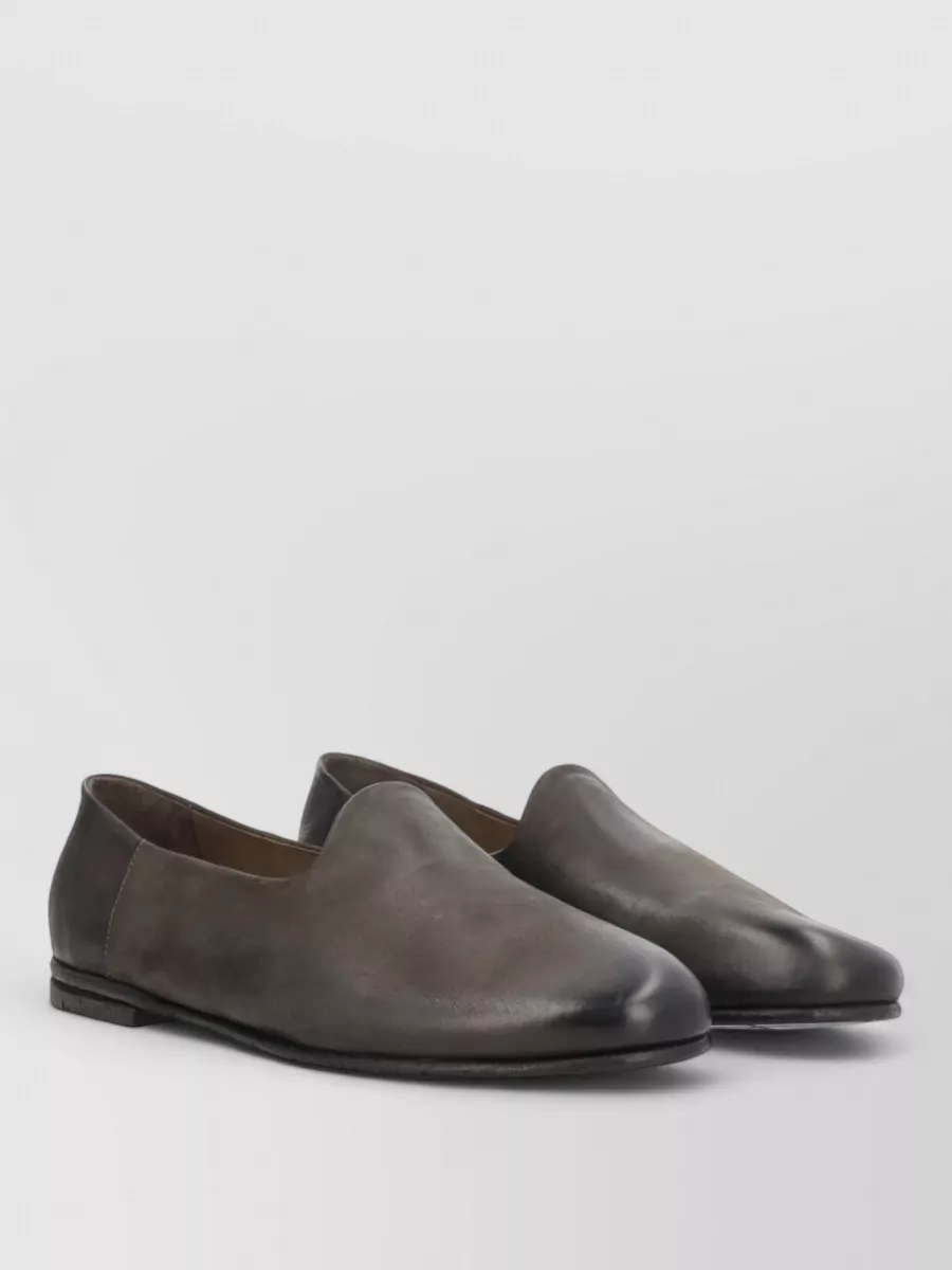 Premiata Leather Loafers Flat Sole Round Toe