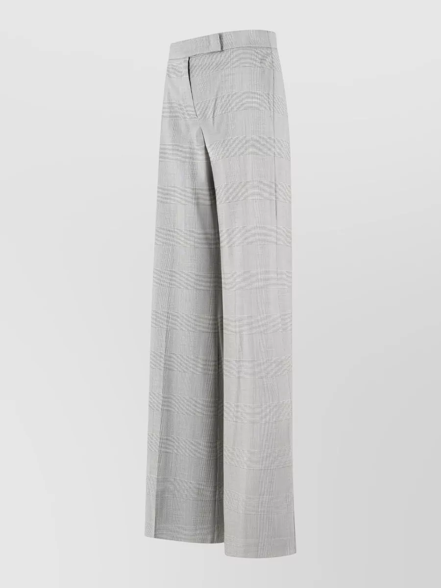 Max Mara Wool Prince Of Wales Tailored Trousers