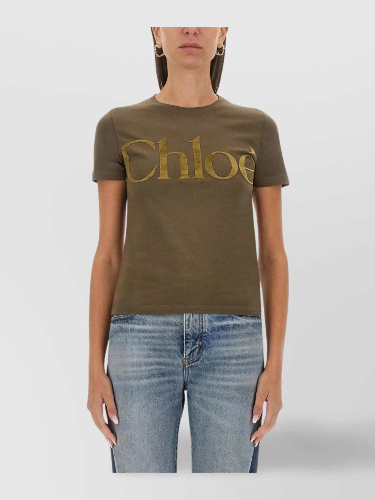 Chloé Logo Crew Neck Short Sleeve Top