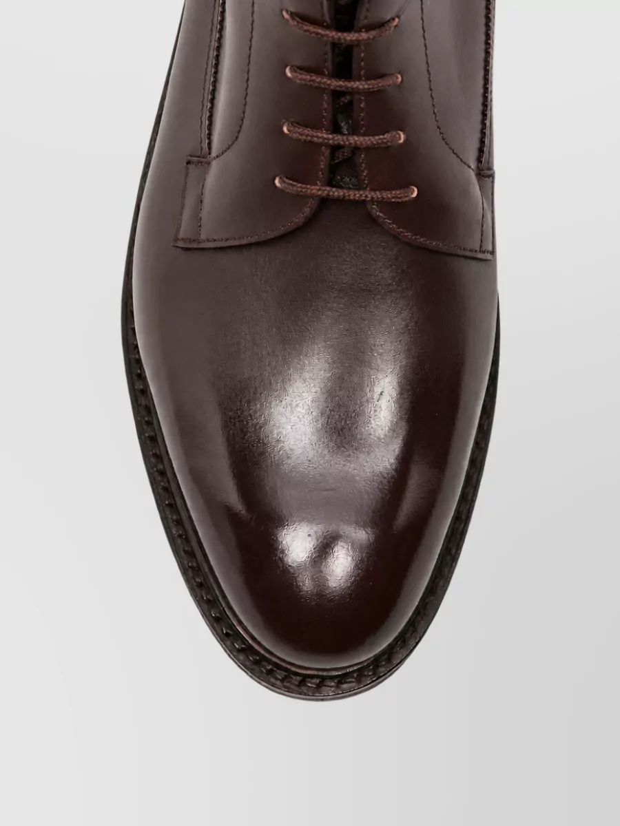 John Lobb Leather Lace-Up Derby Shoes