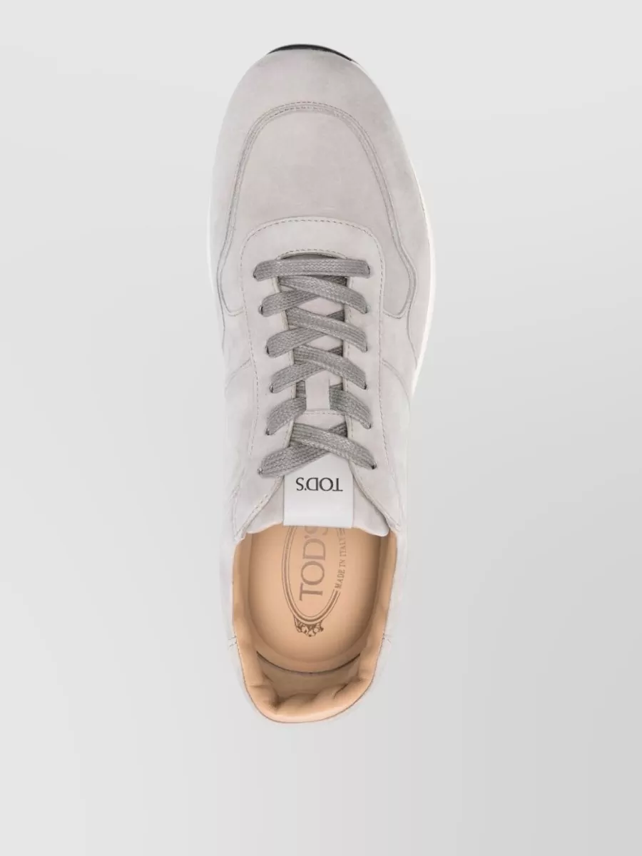 Tod's Dot Suede Leather Round Toe Sneakers