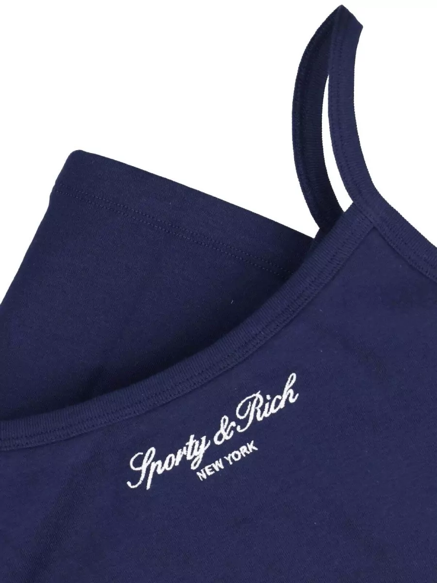 Sporty & Rich Cotton Long-Sleeve Camisole