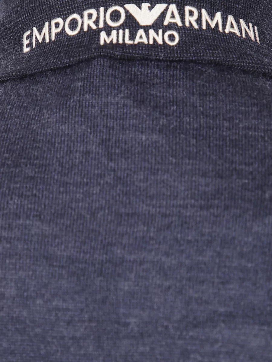 Emporio Armani Virgin Wool Half Zip Turtleneck Sweater