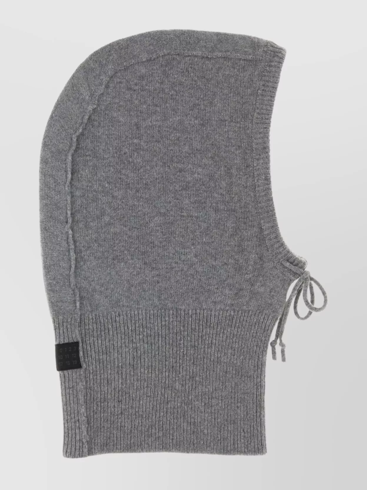 Mm6 Maison Margiela Wool Blend Balaclava Featuring Drawstring Detail In Black