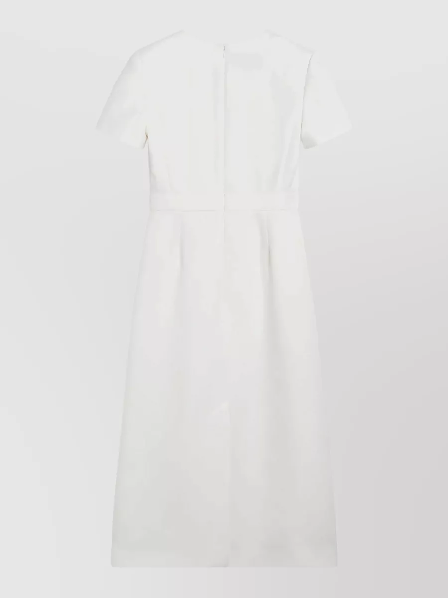 Valentino Silk Virgin Wool Embroidered Midi Dress