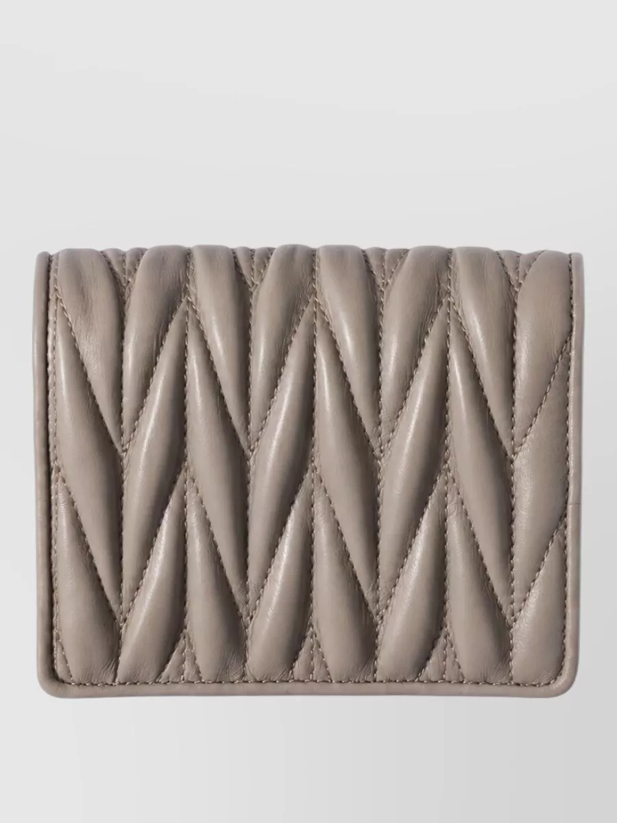 Miu Miu matelassé leather cardholder