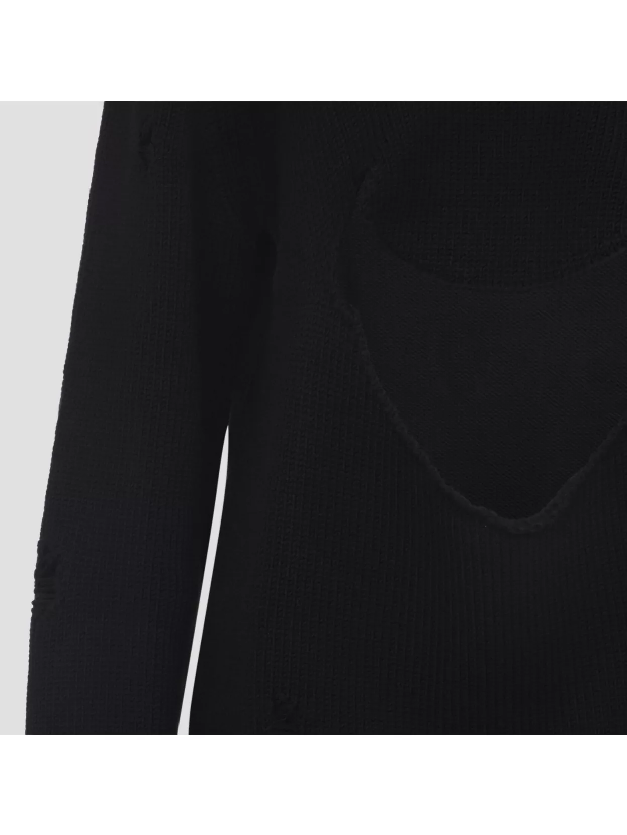 Moschino Oversized Pullover In Carved Wool In Black