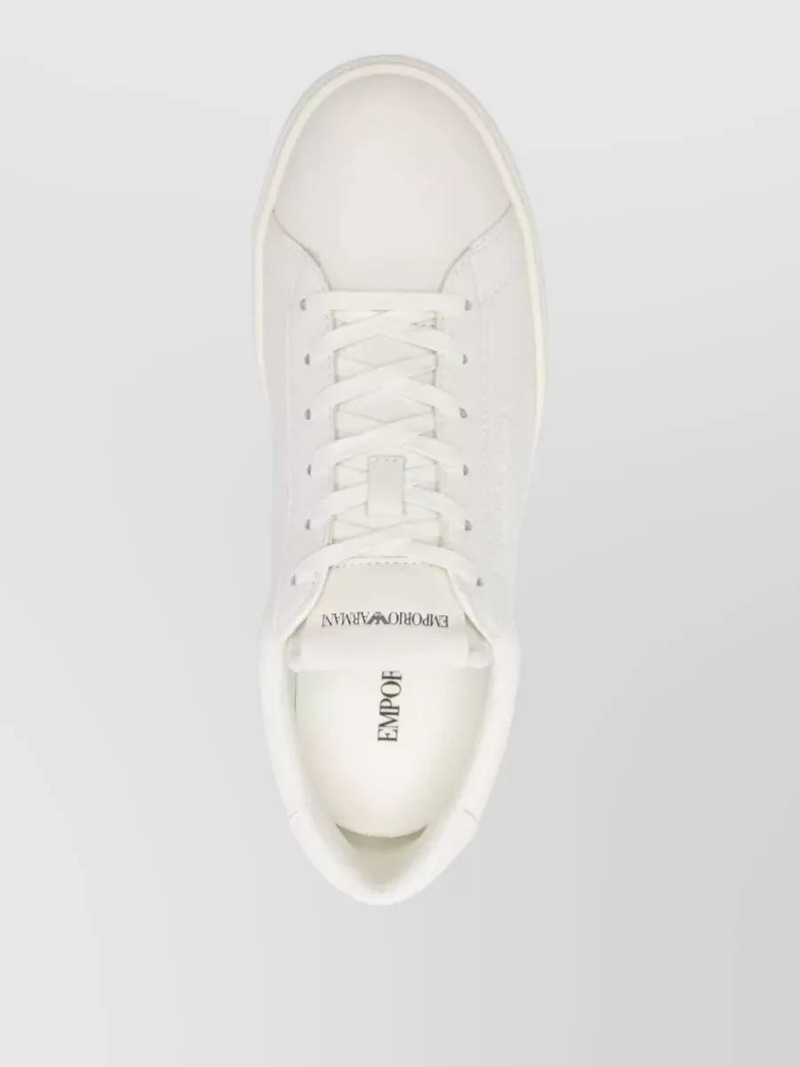 Emporio Armani Leather Low-Top Sneakers