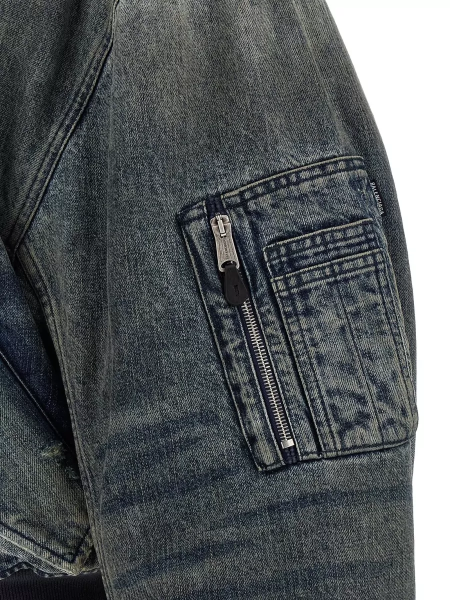 Balenciaga Denim Bomber Jacket